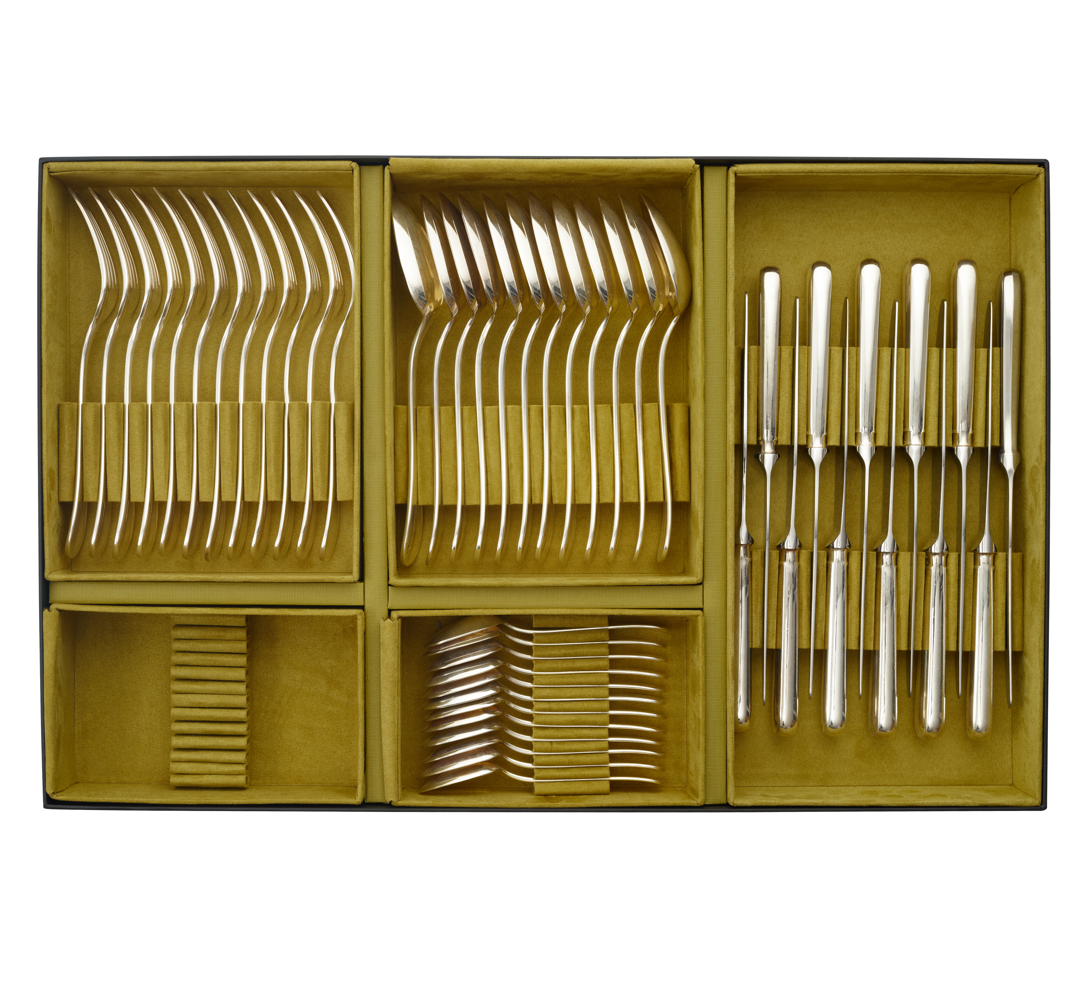 カトラリー(スプーン等) Christfle SALAD FORK & SPOON PERLES Salad fork Perles Silver plated